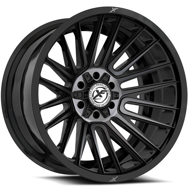 XF Off-Road XF-234 Gloss Black with Brushed Face Center Cap