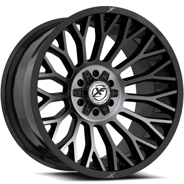 XF Off-Road XF-237 Gloss Black Machined with Titanium Face Center Cap