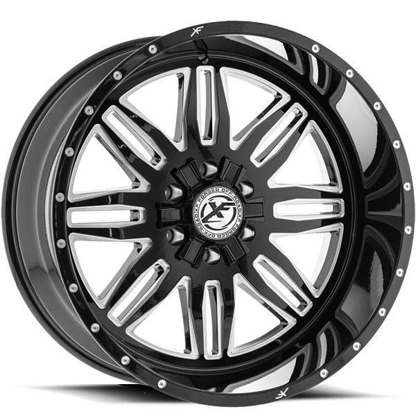 XF Off-Road XFX-303 Gloss Black with Milled Spokes Center Cap
