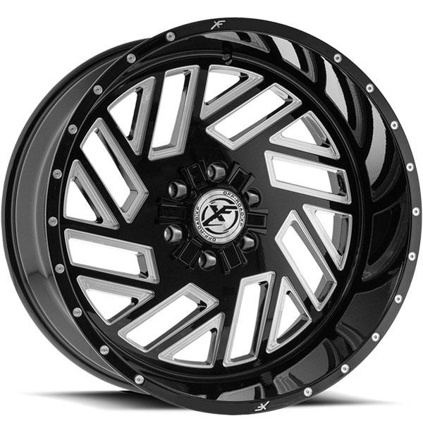 XF Off-Road XFX-304 Gloss Black with Milled Spokes Center Cap