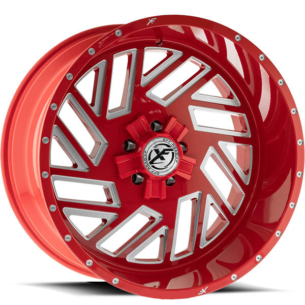 XF Off-Road XFX-304 Red with Milled Spokes Center Cap