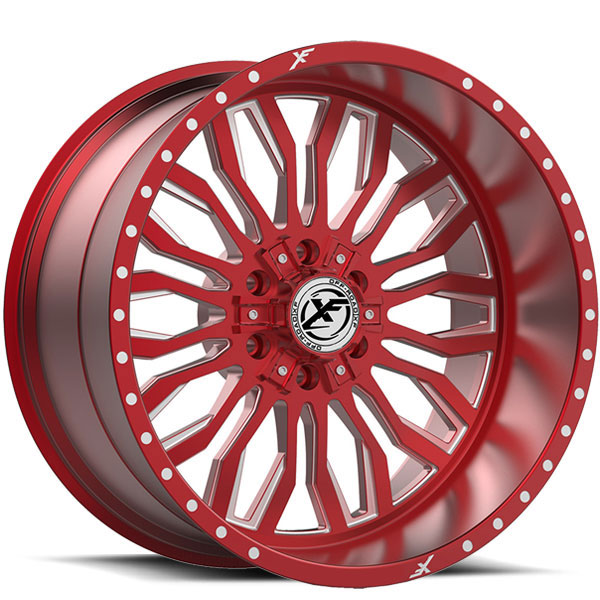 XF Off-Road XFX-305 Red with Milled Spokes Center Cap