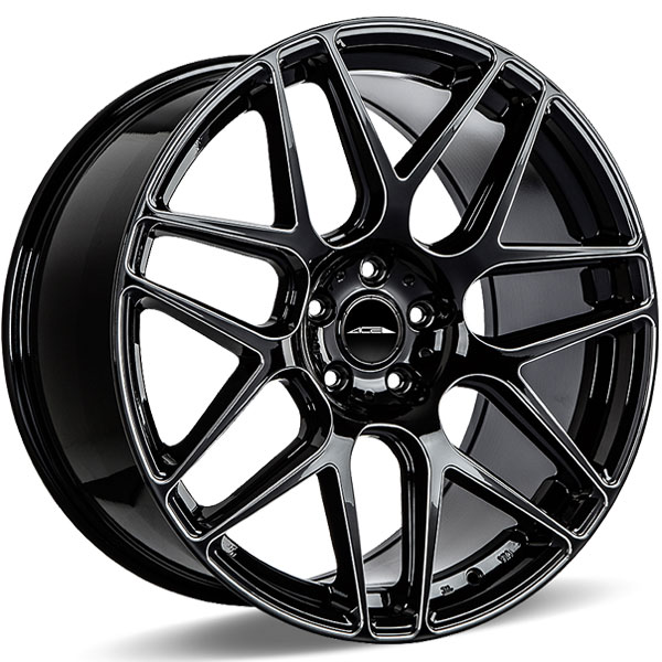 Ace Alloy Mesh 7 D707 Gloss Black Milled