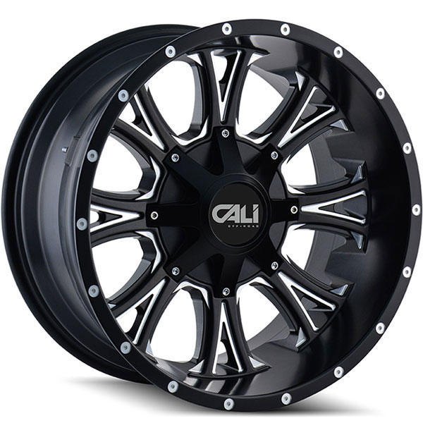 Cali Offroad Americana 9101 Satin Black with Milled Spokes