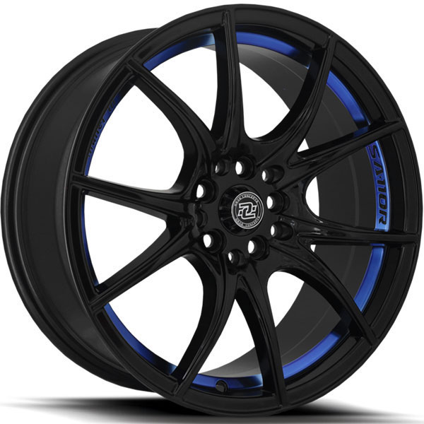 Drag Concepts R27 Gloss Black with Blue Undercut
