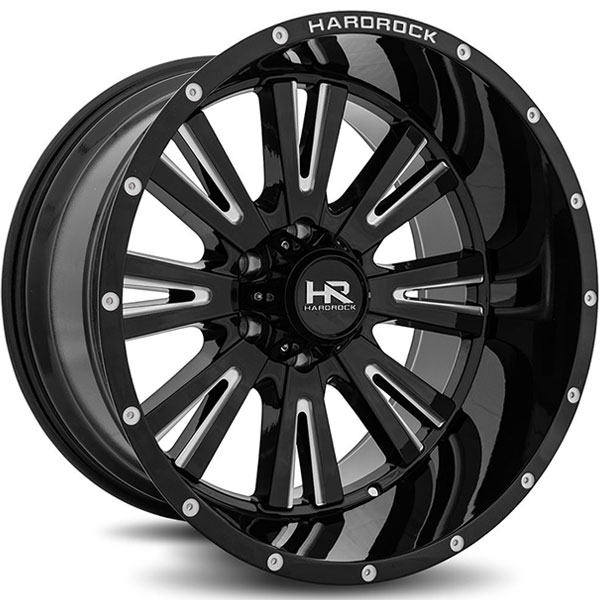Hardrock Offroad H503 Spine Xposed Gloss Black with Milled Spokes