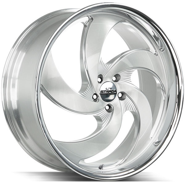 Strada Street Classic Retro 5 Silver Brushed Face with Milled SS Lip