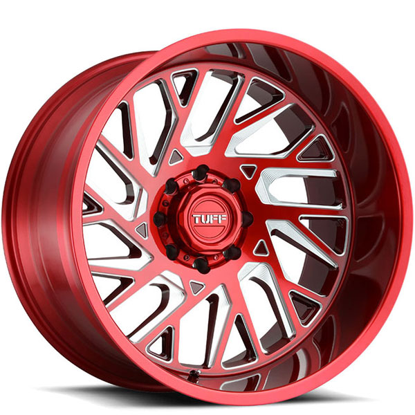 Tuff T4B Machined Candy Red with Milled Spokes