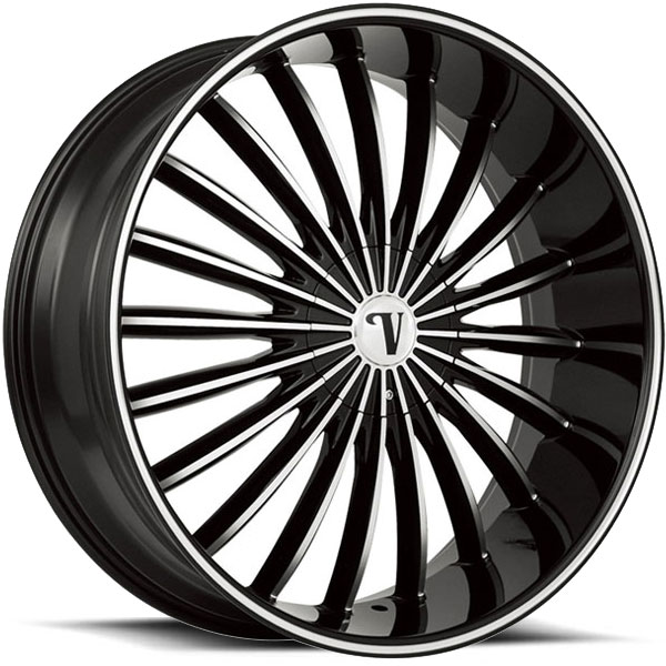 Velocity VW 11 Black with Machined Face and Stripe