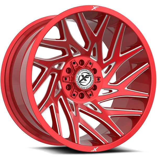 XF Off-Road XF-229 Red with Milled Spokes