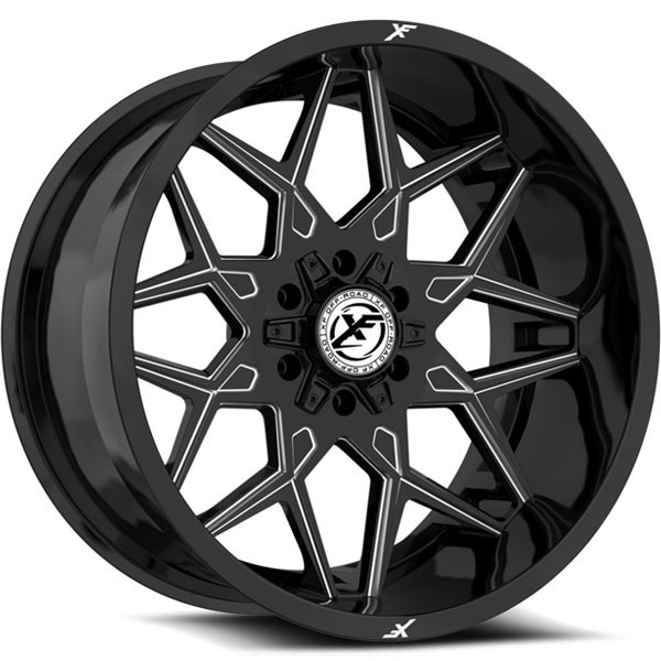 XF Off-Road XF-238 Gloss Black with Milled Spokes